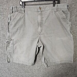 Carhartt Carpenter Shorts Mens 42 Gray Original Fit Canvas Workwear B147 Fat‎